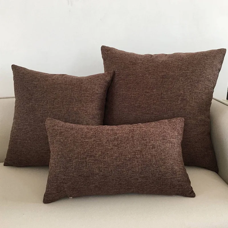 Solid Color Sofa Cushion Cover